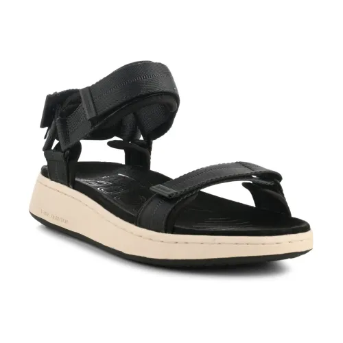 Woden , Timeless Flat Sandals ,Black female, Sizes: