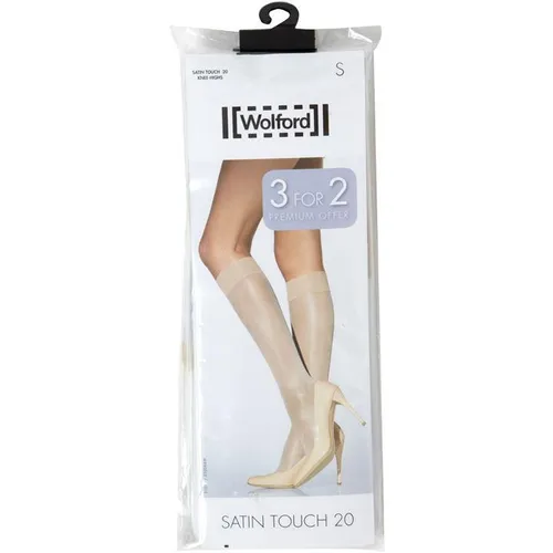 Wolford Satin touch 3 pair pack 20 denier knee high socks - Nude