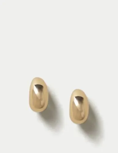 Womens Autograph Gold Dome Hoop Earrings, Gold