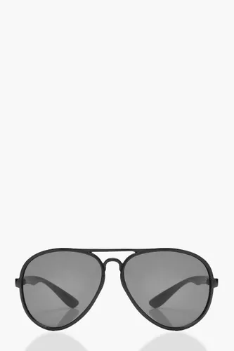 Womens Aviator Tinted Lens Sunglasses - Black - One Size, Black