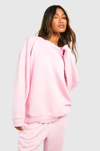 Womens Basic Oversized Sweatshirt - Pink - Xs, Pink