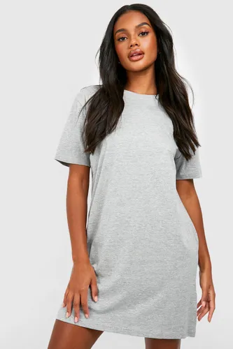 Womens Basic T-Shirt Dress - Grey - S, Grey