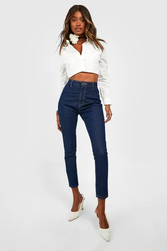 Womens Basics High Waisted Skinny Jeans - Blue - 6, Blue