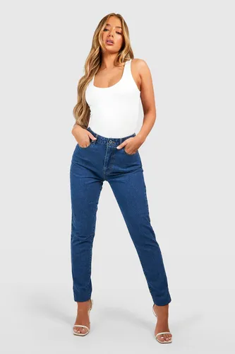 Womens Basics High Waisted Slim Fit Jeans - Blue - 6, Blue