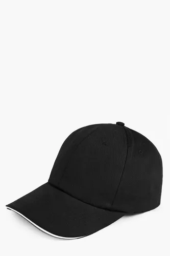 Womens Black Plain Baseball Cap - One Size, Black