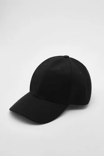 Womens Black Plain Baseball Cap - One Size, Black