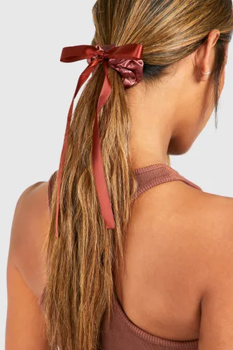 Womens Bow Detail Scrunchie - Red - One Size, Red