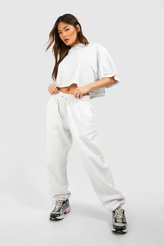 Womens Boxy Crop T-Shirt And Jogger Set - Grey - Xl, Grey