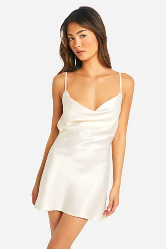 Womens Bridal Cowl Night Dress - White - 6, White
