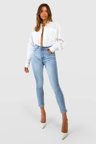 Womens Butt Shaper High Rise Skinny Jeans - Blue - 16, Blue
