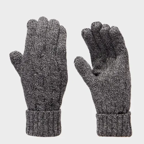 Women's Cable Knit Gloves, Grey
