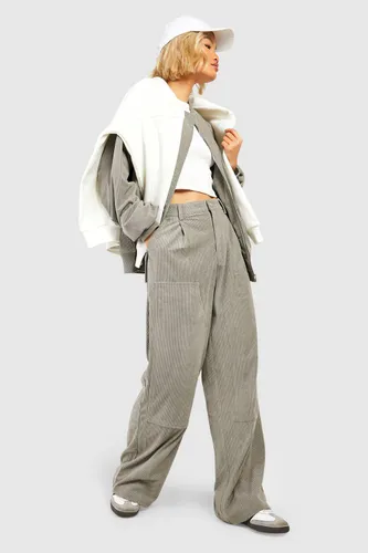Womens Carpenter Cord Trousers - Grey - 12, Grey