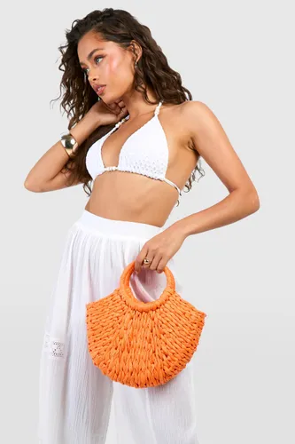 Womens Circle Beach Bag - Orange - One Size, Orange
