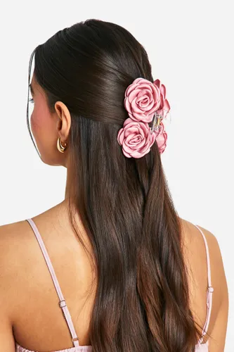 Womens Double Flower Claw Clip - Pink - One Size, Pink