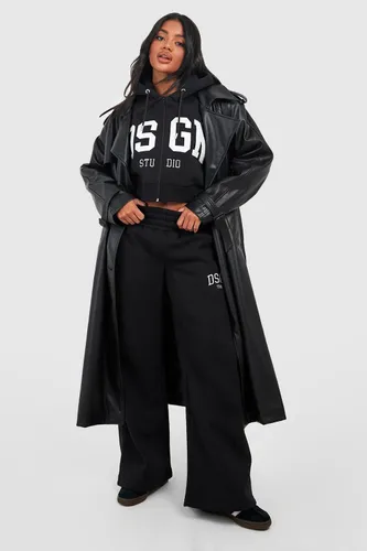 Womens Dsgn Studio Applique Zip Through Hooded Tracksuit - Black - S, Black