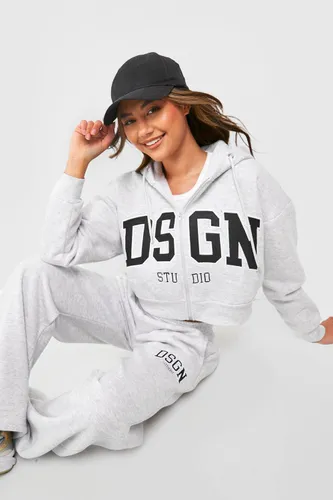 Womens Dsgn Studio Hoodie And Straight Leg Jogger Tracksuit - Grey - M, Grey