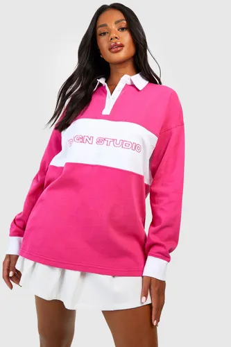 Womens Dsgn Studio Rugby Shirt - Pink - 6, Pink
