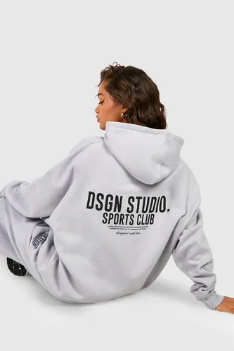 Womens Dsgn Studio Sports Club Oversized Hoodie - Grey - S, Grey