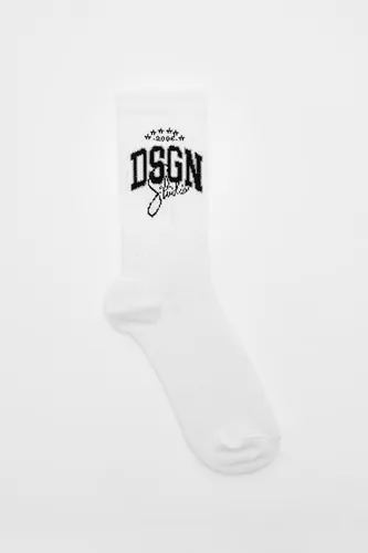 Womens Dsgn Studio Sports Sock - White - One Size, White