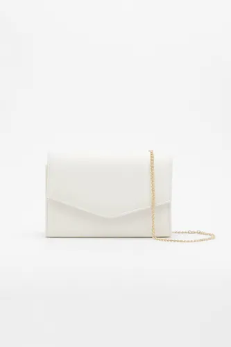 Womens Envelope Chain Clutch Bag - White - One Size, White