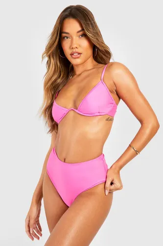 Womens Essentials High Waisted Bikini Brief - Pink - 6, Pink