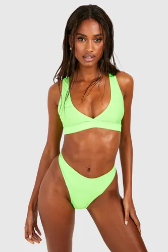 Womens Essentials Thong Bikini Brief - Green - 6, Green