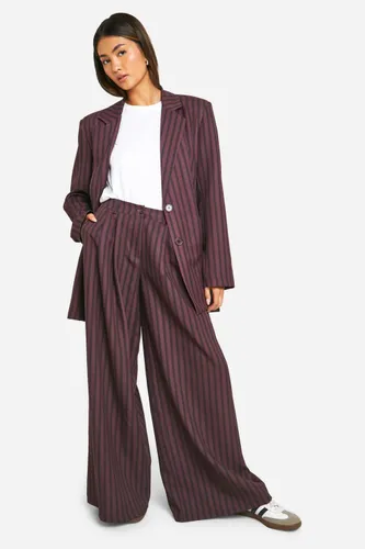 Womens Extreme Oversized Wide Leg Trouser - Brown - 8, Brown