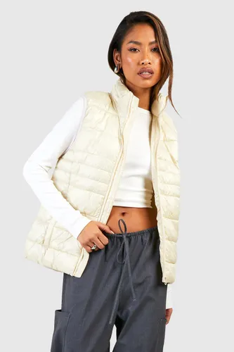 Womens Fitted Padded Gilet - White - 8, White