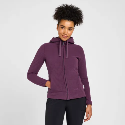 Women's Full Zip Microfleece Hoodie, Purple