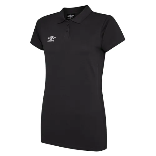 Womens/ladies Club Essential Polo Shirt (black/white)
