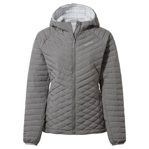 Womens/ladies Expolite Hooded Jacket (soft Grey Marl)