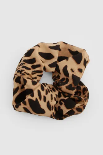 Womens Leopard Print Satin Scrunchie - Multi - One Size, Multi