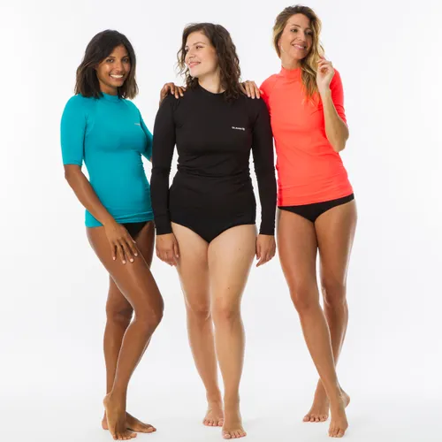 Women's Long Sleeve Uv-resistant Surfing T-shirt Black