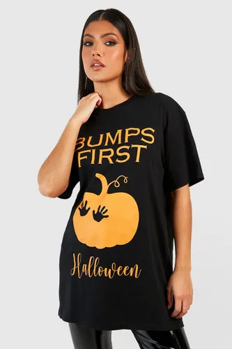 Womens Maternity Bumps First Halloween Top - Black - 10, Black