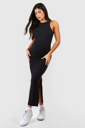 Womens Maternity Side Split Midaxi Skirt - Black - 10, Black