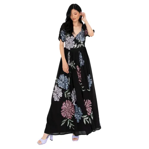 Women's Maxi Dress Ladies Embellished Floral Sweetheart