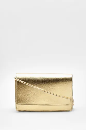 Womens Metallic Crossbody Bag - Gold - One Size, Gold