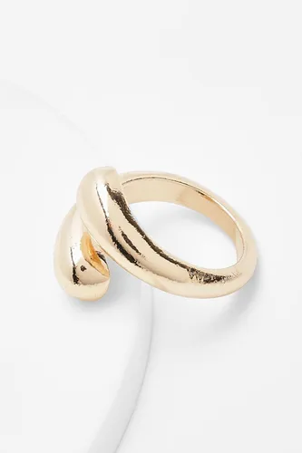 Womens Molten Chunky Ring - Gold - One Size, Gold