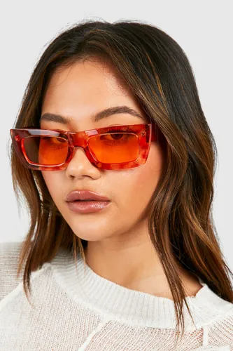 Womens Orange Square Frame Sunglasses - One Size, Orange