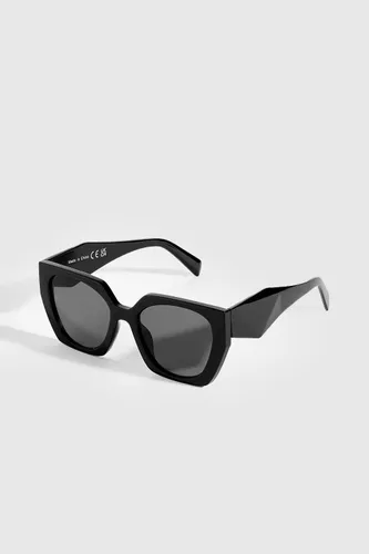 Womens Oversized Angular Black Sunglasses - One Size, Black