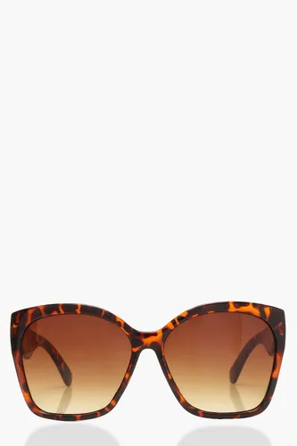 Womens Oversized Tortoiseshell Sunglasses - Brown - One Size, Brown