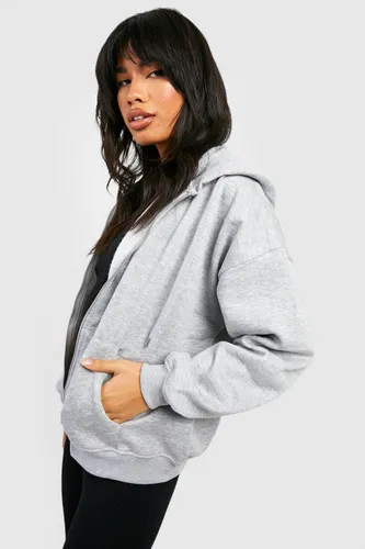 Womens Oversized Zip Hoodie - Grey - Xl, Grey