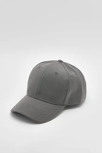 Womens Plain Dark Grey Baseball Cap - One Size, Grey