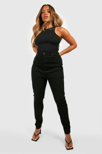 Womens Plus 5 Pocket Stretch Skinny Jeans - Black - 16, Black