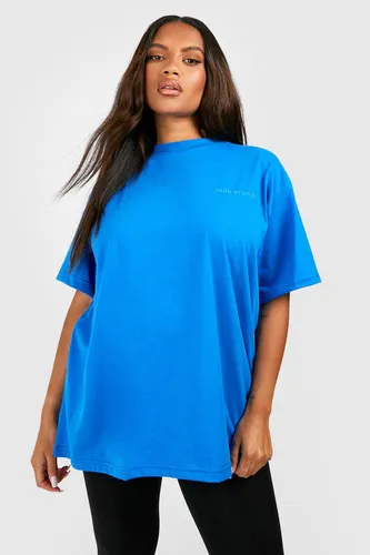 Womens Plus Dsgn Studio Oversized T-Shirt - Blue - 18, Blue