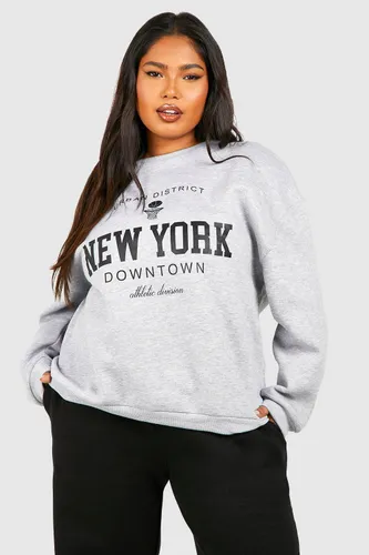 Womens Plus New York Sweatshirt - Grey - 18, Grey