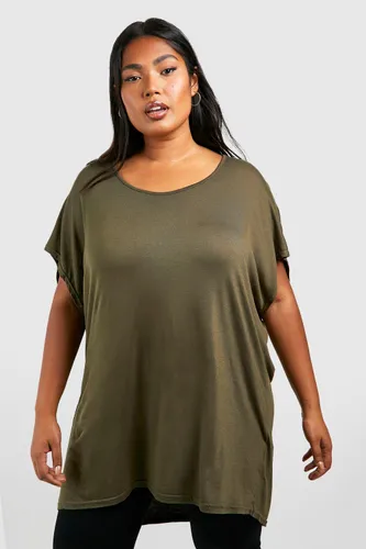 Womens Plus Oversized T-Shirt - Green - 22, Green