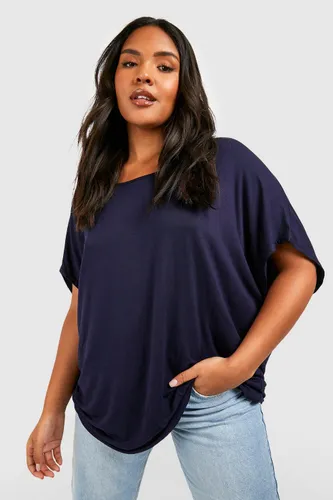 Womens Plus Oversized T-Shirt - Navy - 22, Navy