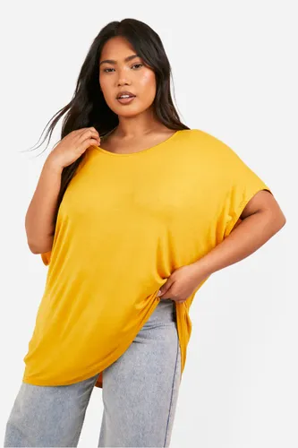 Womens Plus Oversized T-Shirt - Yellow - 20, Yellow