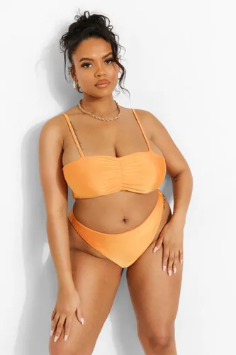 Womens Plus Tropicana Tie Waist Hipster Bikini Brief - Orange - 24, Orange